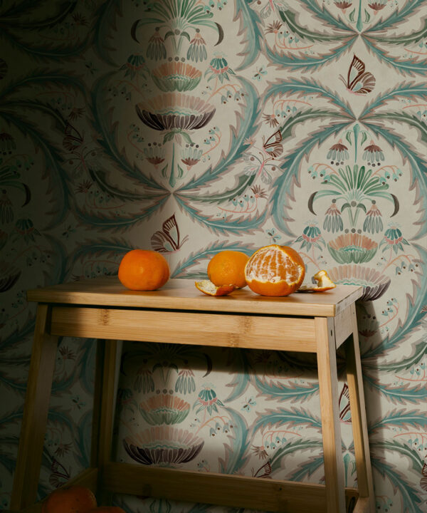 Magical Mariposa Wallpaper - Colorway: Morning Light - Insitu