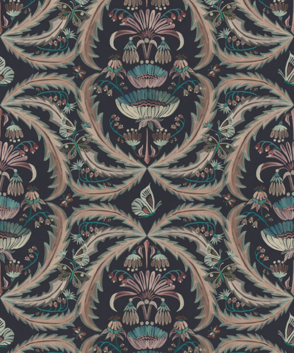 Magical Mariposa Wallpaper - Colorway: Summer Night - Swatch