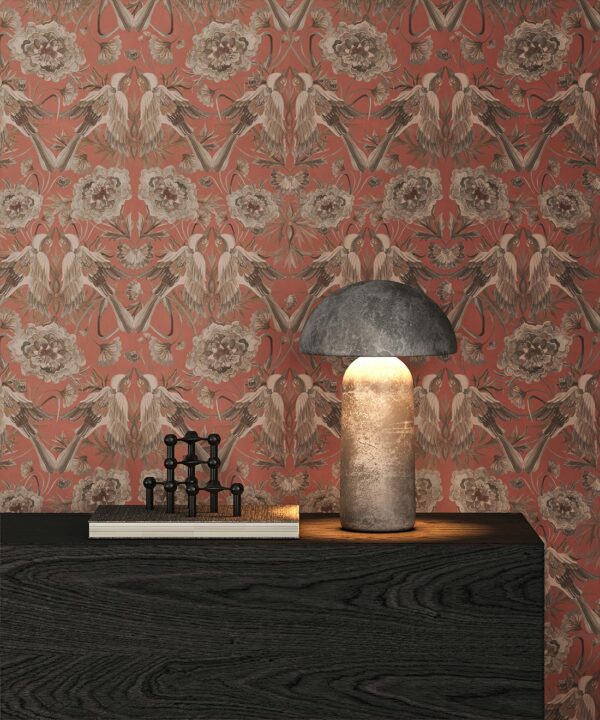 Paloma Wallpaper - Colorway: Clay - Insitu