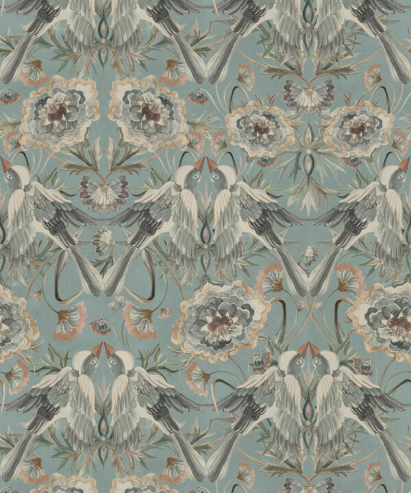 Paloma Wallpaper - Colorway: Dusky Blue - Swatch