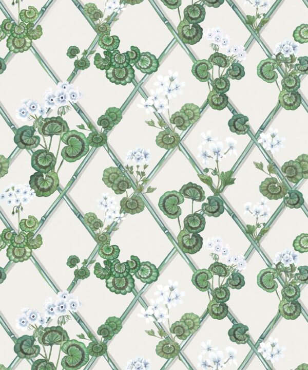 Primrose Garden Wallpaper - Maine House Interiors - Colorway: Blue - Swatch