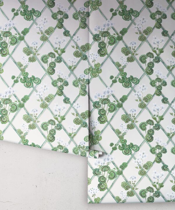 Primrose Garden Wallpaper - Maine House Interiors - Colorway: Blue - Rolls