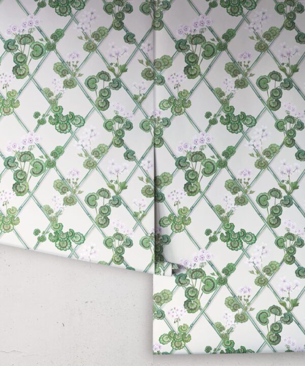 Primrose Garden Wallpaper - Maine House Interiors - Colorway: Lilac - Rolls