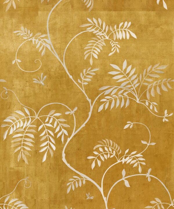 Wisteria Vine Wallpaper - Bethany Linz - My Sydney Collection - Colourway: Gold - Swatch