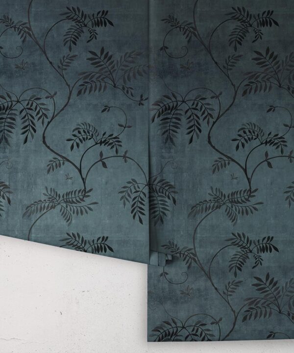 Wisteria Vine Wallpaper - Bethany Linz - My Sydney Collection - Colourway: Night - Rolls