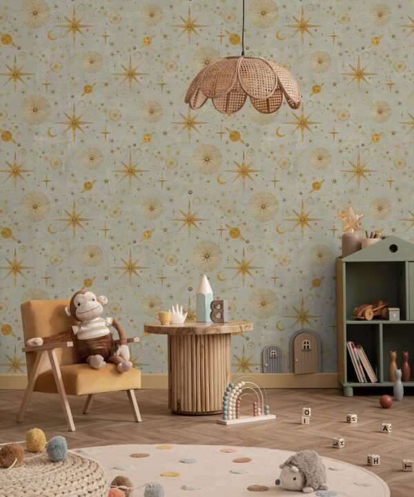 The Milky Way Wallpaper - Bethany Linz - My Sydney Collection - Colourway: Beige - Insitu