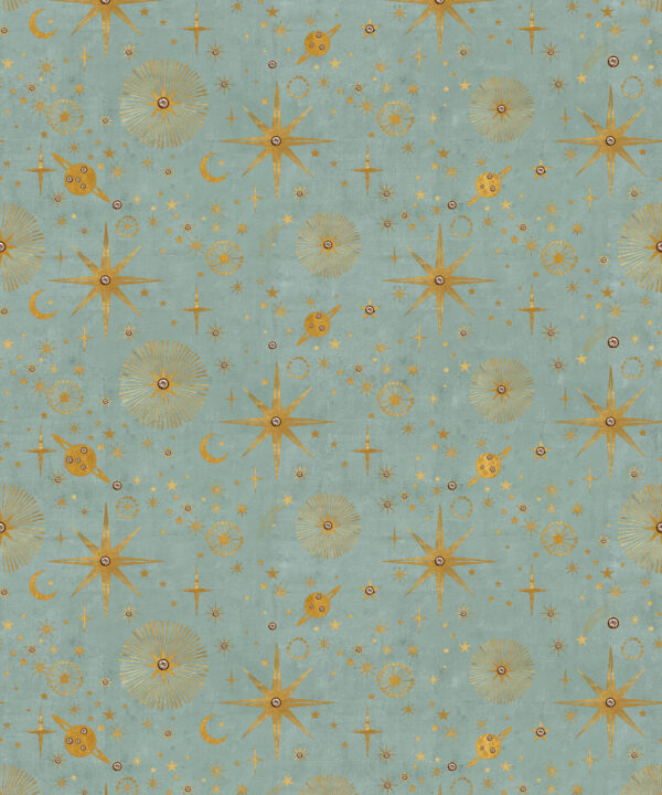 The Milky Way Wallpaper - Bethany Linz - My Sydney Collection - Colourway: Duck Egg - Swatch