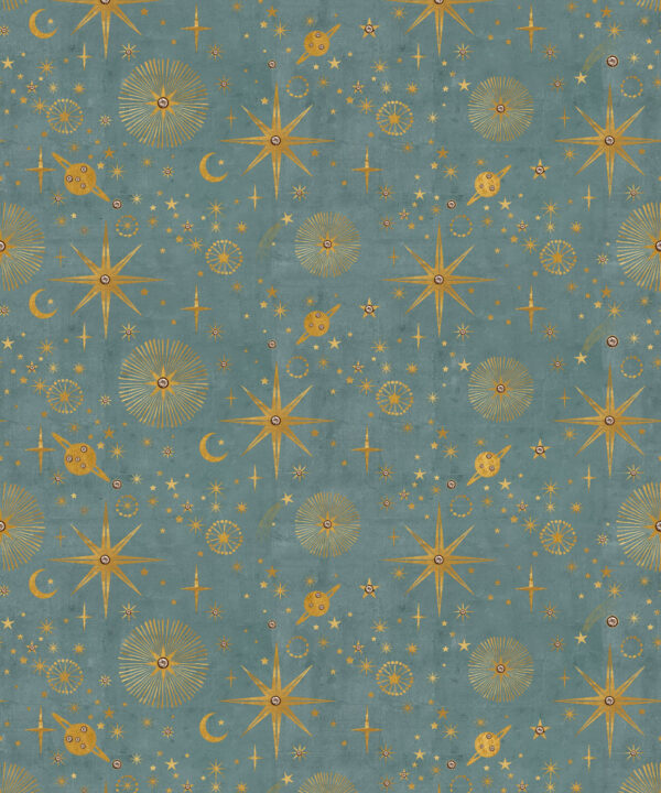 The Milky Way Wallpaper - Bethany Linz - My Sydney Collection - Colourway: French Blue - Swatch