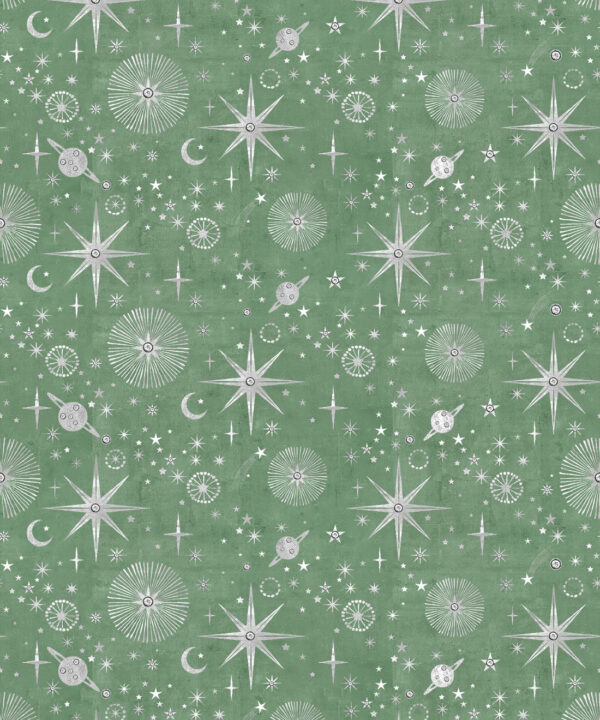 The Milky Way Wallpaper - Bethany Linz - My Sydney Collection - Colourway: Green - Swatch