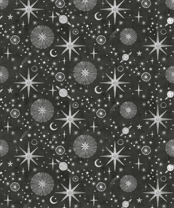 The Milky Way Wallpaper - Bethany Linz - My Sydney Collection - Colourway: Silver - Swatch