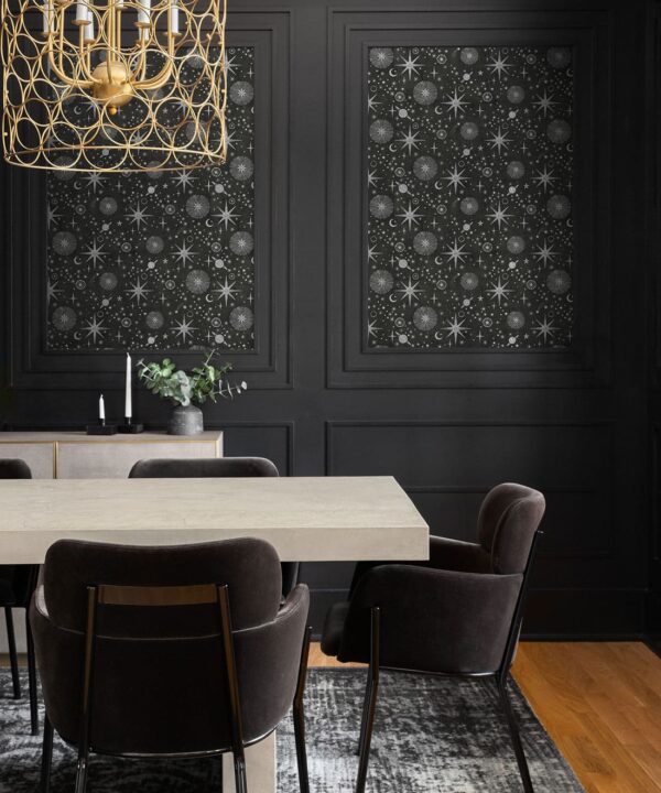 The Milky Way Wallpaper - Bethany Linz - My Sydney Collection - Colourway: Silver - Insitu