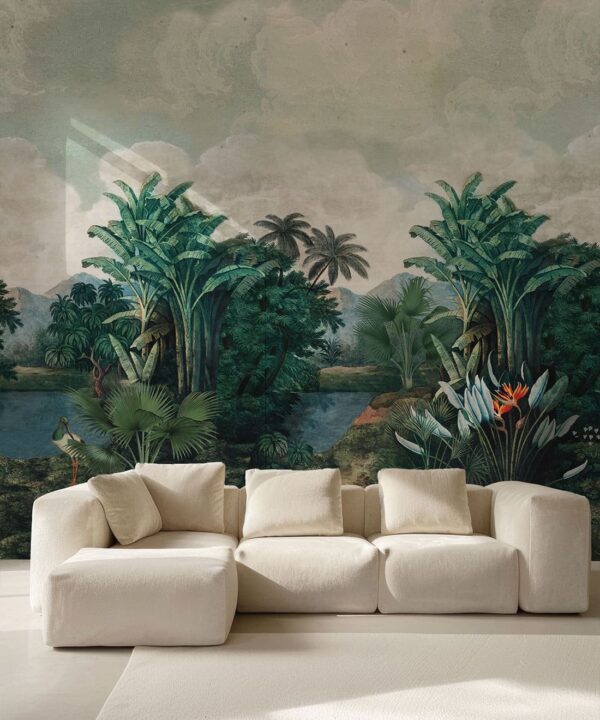 Palm Landscape Mural - Bethany Linz - My Sydney Collection - Colourway: Original - Insitu