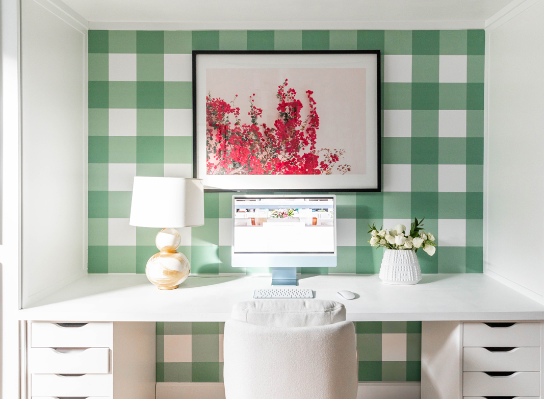 Home Office wallpaper • Jana Donohoe • Mel's Buffalo Check