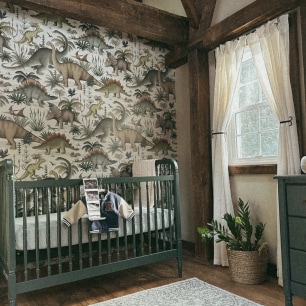 Prehistorica Wallpaper - Colourway: Fossil - Instagram Image