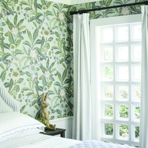 Sunny Garden Wallpaper - Colourway: Aqua - Instagram Image