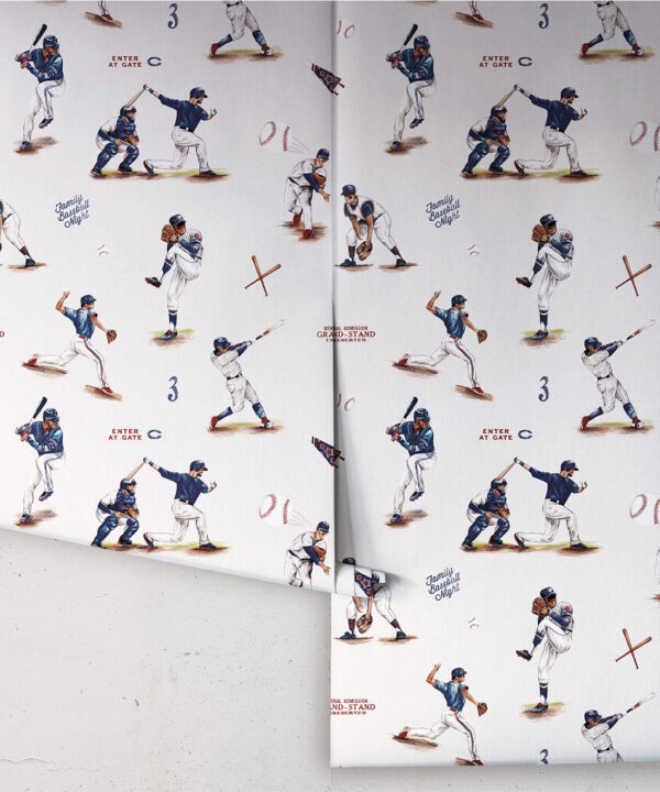 Baseball Wallpaper • Carmine • Rolls