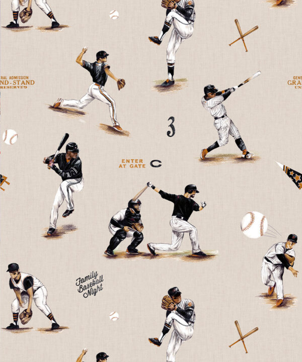 Baseball Wallpaper • Orange Nation • Swatch