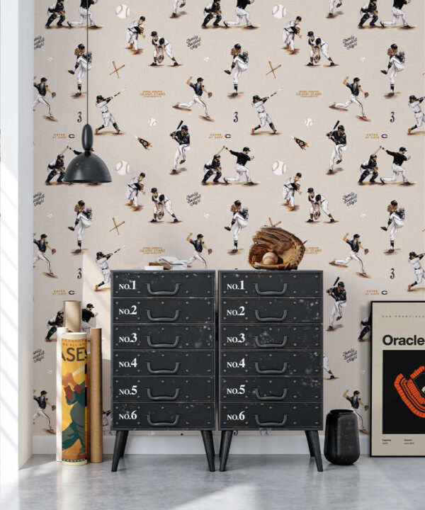 Baseball Wallpaper • Orange Nation • Bedroom