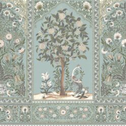Pavilion Mural - Palace Grove Collection - M&K Studio - Swatch - Colorway: Duck Egg