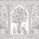 Pavilion Mural - Palace Grove Collection - M&K Studio - Swatch - Colorway: Ivory