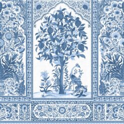 Pavilion Mural - Palace Grove Collection - M&K Studio - Swatch - Colorway: Sapphire