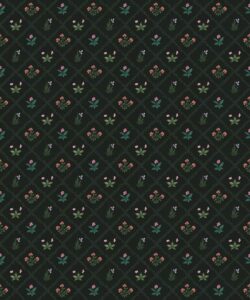 Floret Wallpaper - Palace Grove Collection - M&K Studio - Swatch - Colorway: Jewel