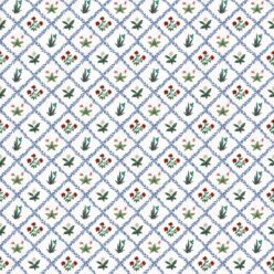 Floret Wallpaper - Palace Grove Collection - M&K Studio - Swatch - Colorway: Ruby