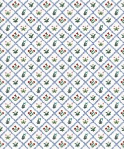 Floret Wallpaper - Palace Grove Collection - M&K Studio - Swatch - Colorway: Ruby