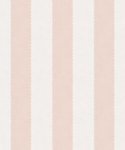 Scallop Stripe Wallpaper - Palace Grove Collection - M&K Studio - Swatch - Colorway: Antique Rose
