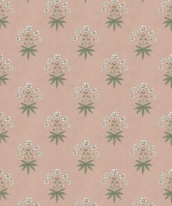 Geranium Wallpaper - Palace Grove Collection - M&K Studio - Swatch - Colorway: Antique Rose