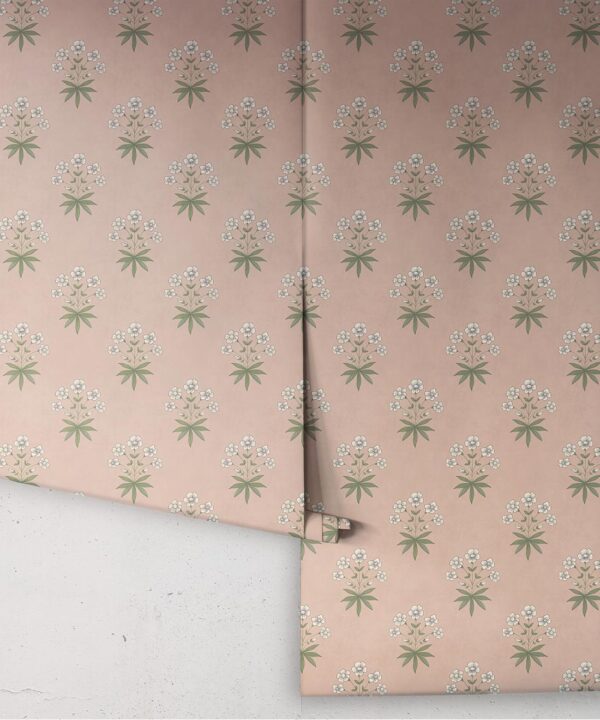 Geranium Wallpaper - Palace Grove Collection - M&K Studio - Roll - Colorway: Antique Rose