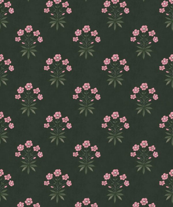 Geranium Wallpaper - Palace Grove Collection - M&K Studio - Swatch - Colorway: Jewel