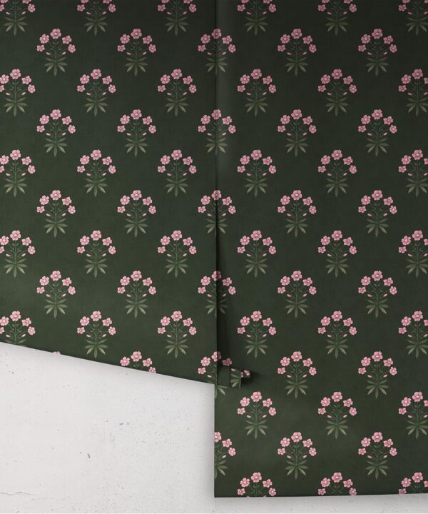 Geranium Wallpaper - Palace Grove Collection - M&K Studio - Roll - Colorway: Jewel