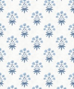 Geranium Wallpaper - Palace Grove Collection - M&K Studio - Swatch - Colorway: Sapphire