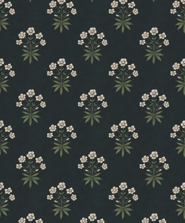 Geranium Wallpaper - Palace Grove Collection - M&K Studio - Swatch - Colorway: Topaz