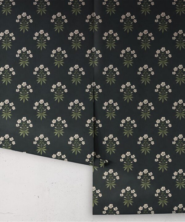 Geranium Wallpaper - Palace Grove Collection - M&K Studio - Roll - Colorway: Topaz