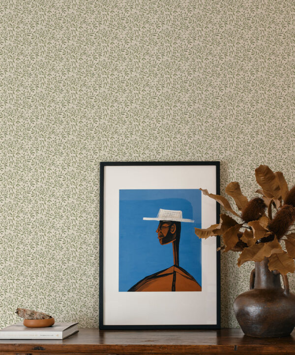 Wild Violet Wallpaper - Palace Grove Collection - M&K Studio - Insitu - Colorway: Linen