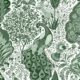 Peacock Garden Wallpaper - Palace Grove Collection - M&K Studio - Swatch - Colorway: Emerald