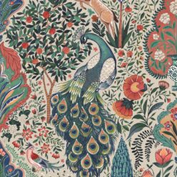 Peacock Garden Wallpaper - Palace Grove Collection - M&K Studio - Swatch - Colorway: Kesar