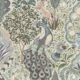 Peacock Garden Wallpaper - Palace Grove Collection - M&K Studio - Swatch - Colorway: Periwinkle