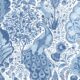 Peacock Garden Wallpaper - Palace Grove Collection - M&K Studio - Swatch - Colorway: Sapphire