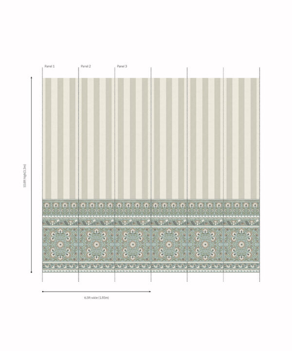 Pietra Mural - Palace Grove Collection - M&K Studio - Roll - Colorway: Duck Egg