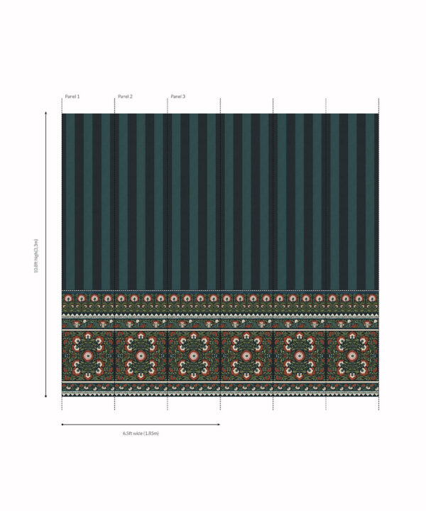 Pietra Mural - Palace Grove Collection - M&K Studio - Roll - Colorway: Topaz