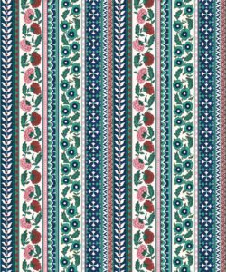Ribbon Wallpaper - Palace Grove Collection - M&K Studio - Swatch - Colorway: Ruby