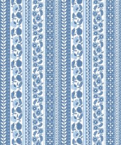 Ribbon Wallpaper - Palace Grove Collection - M&K Studio - Swatch - Colorway: Sapphire