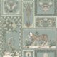 Courtyard Wallpaper - Palace Grove Collection - M&K Studio - Swatch - Colorway: Duck Egg