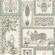 Courtyard Wallpaper - Palace Grove Collection - M&K Studio - Swatch - Colorway: Linen