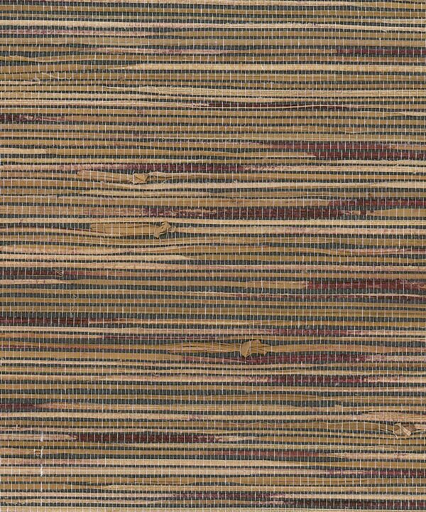 Earth Boodle Grasscloth Wallpaper