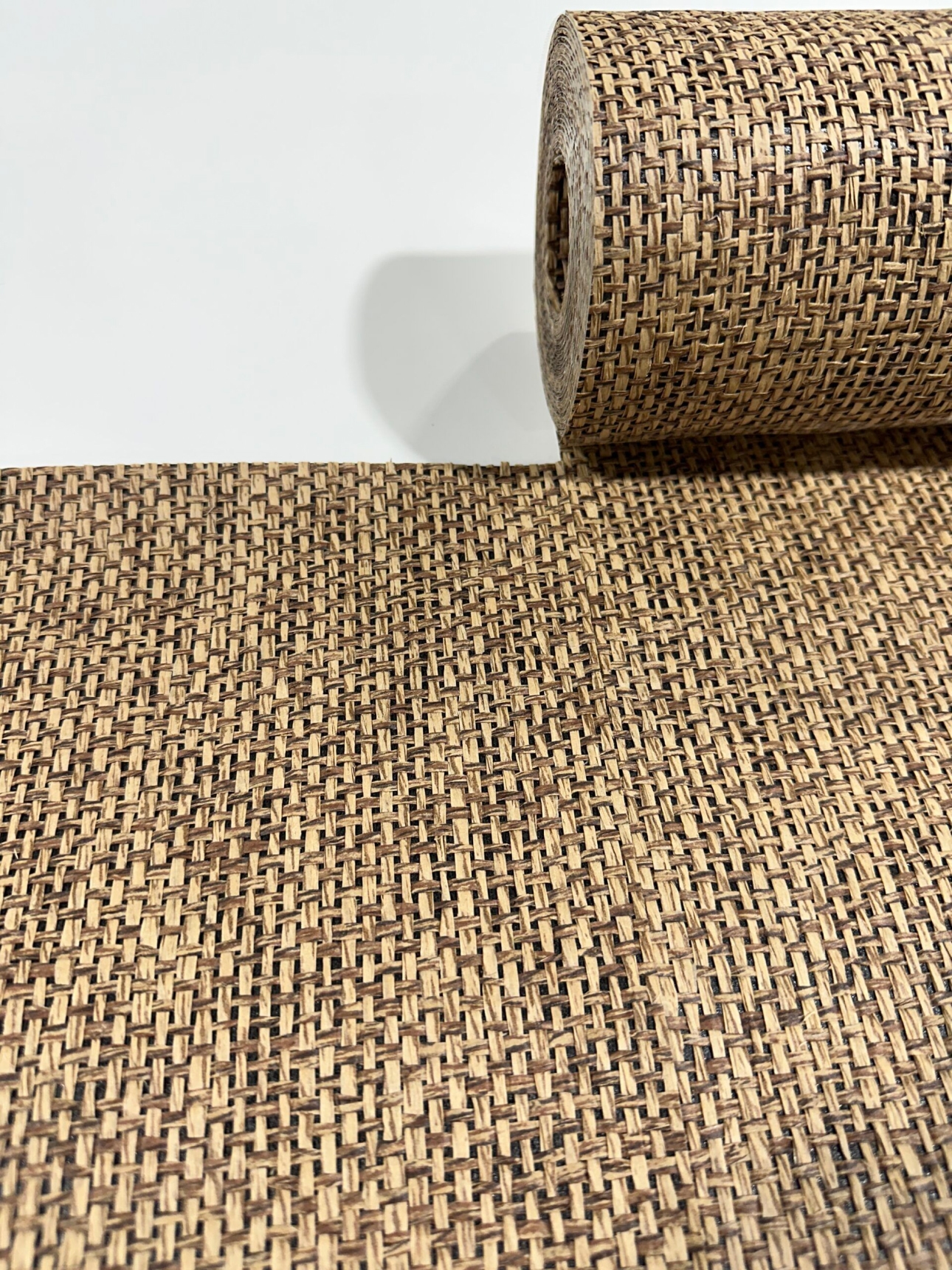 Winter Paperweave Grasscloth Wallpaper • Chestnut • Match