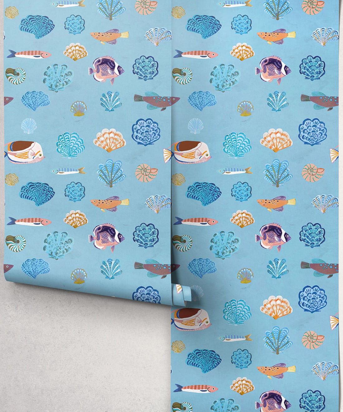 Seaside Treasures Wallpaper - Colourway: Powder Blue - Roll
